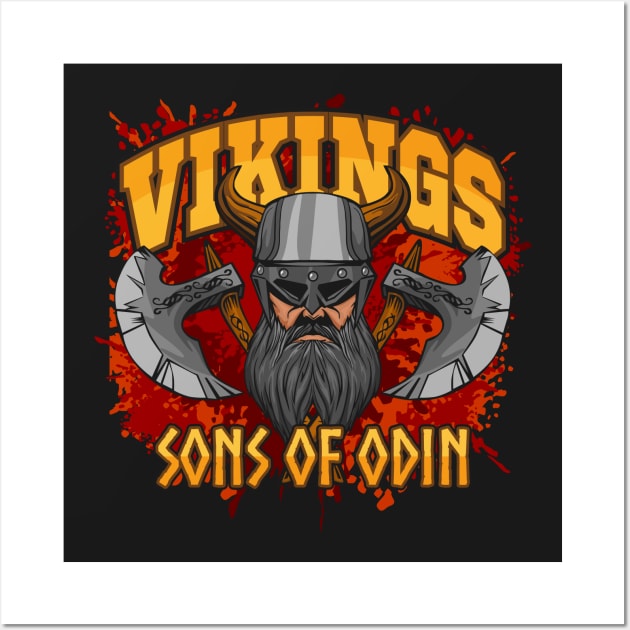 Vikings Sons Of Odin Wall Art by RadStar